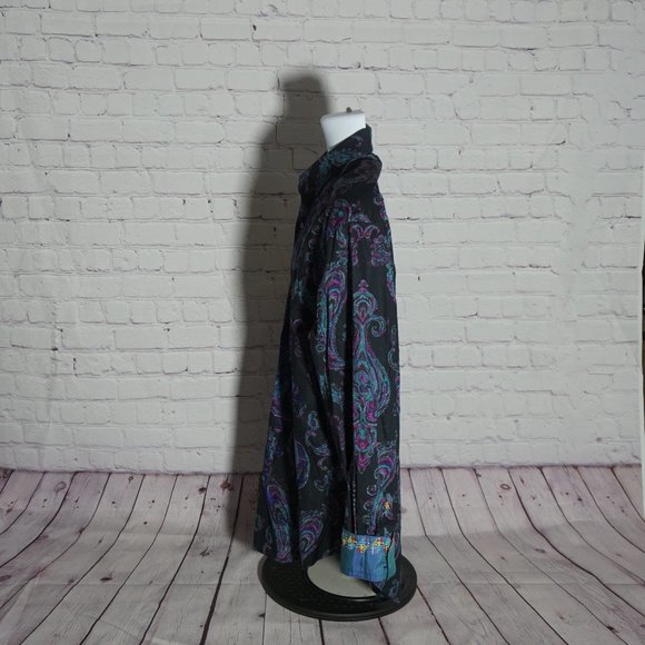 Robert Graham Paisley Longsleeve Button Down Shirt XL - Picture 4 of 6